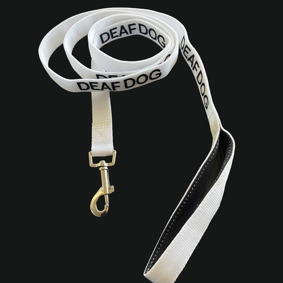 Dexil White Deaf Dog 6 Foot Leash with Padded Handle